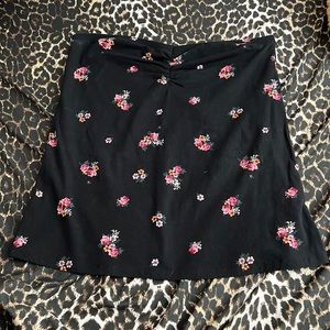 Torrid Black Floral Tube Top